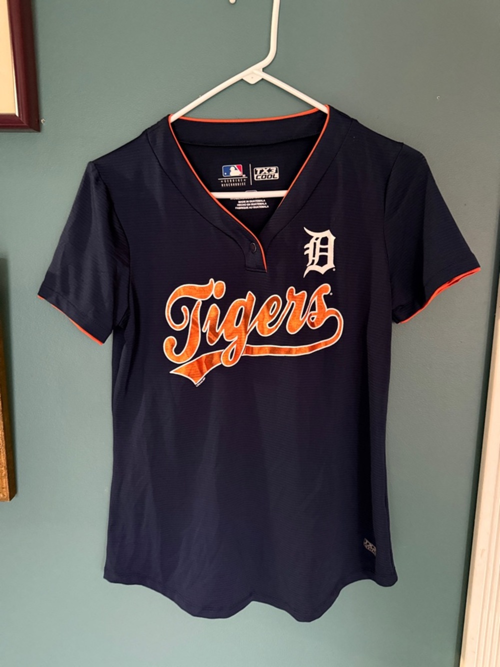 MLB Detroit Tigers Navy and Orange Team Jersey 287